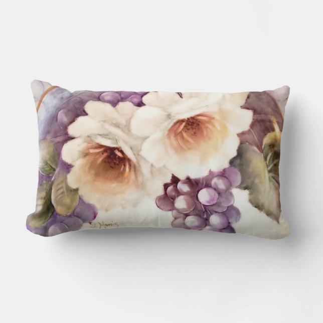 Vino y Rosas: almohada lumbar (Anverso)