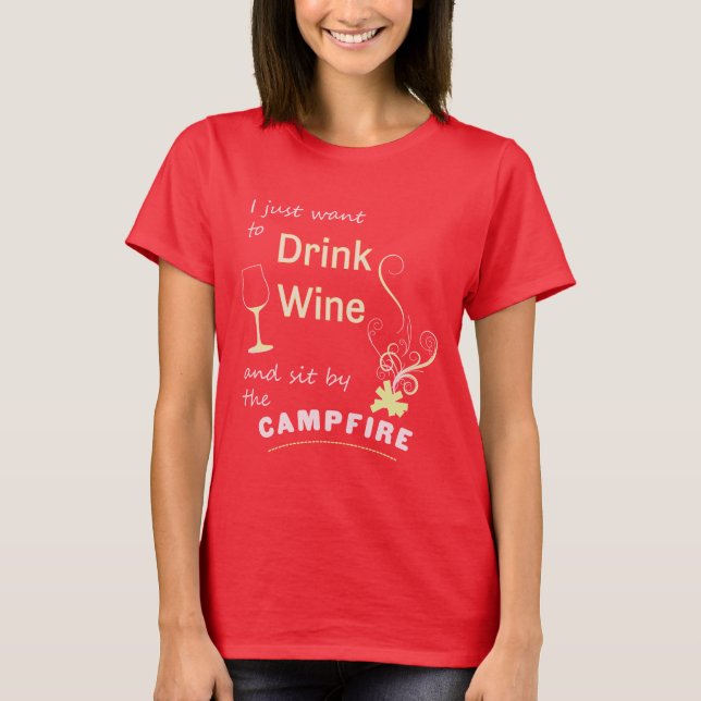 Vino y sitio de la bebida por las camisetas que (Anverso)