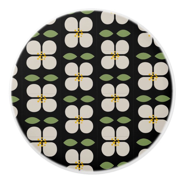 VINOS DE IVORY - Pomo de cerámica floral (Anverso)