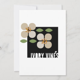 VINOS DE IVORY - Tarjeta de invitación floral mode