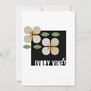 VINOS DE IVORY - Tarjeta de invitación floral mode