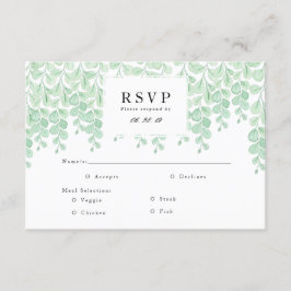 Vinos de jardín | Tarjeta RSVP de color de agua