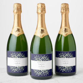 Vinos Espumosos Etiquetas para botellas de vino con eucalipto azul