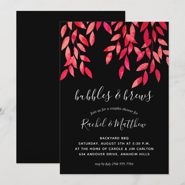 Vinos rosados calientes en ducha de matrimonio par (Anverso / Reverso)