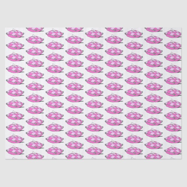 Vintag Cenicienta Slipper en papel tisular rosado (Anverso)