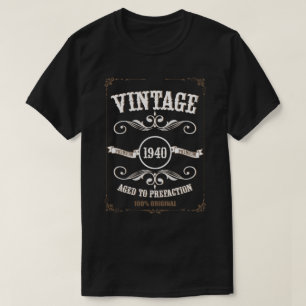 Vintage 1940 - Ageto a la camiseta del cumpleaños