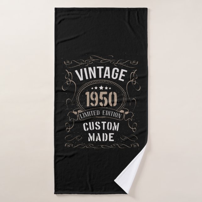 Vintage 1950 Limited Edition Personalizado hecho (Toalla de baño)