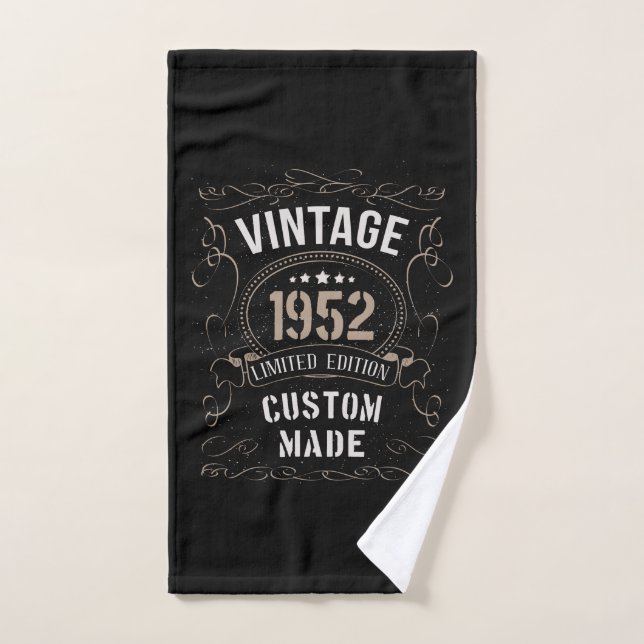 Vintage 1952 Limited Edition Personalizado hecho (Toalla de mano)
