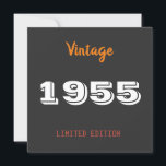 Vintage 1955 70ª invitación a la fiesta de cumplea<br><div class="desc">Vintage 1955 70th Birthday Party Invitation - Edición Limitada Diseño Retro 🎉 Celebrando 70 años legendarios! Invite a amigos y familiares con estilo con esta Invitación de cumpleaños de Vintage 1955 Limited Edition 70th Birthday. Con un audaz diseño retro y una tipografía angustiada, esta invitación marca el tono para una...</div>