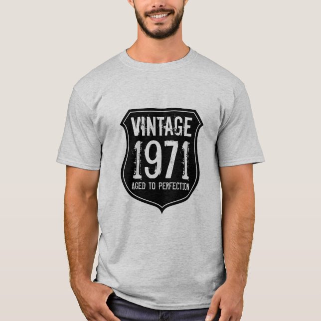 Vintage 1971 de edad avanzada camiseta para hombre (Anverso)