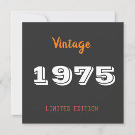 Vintage 1975 50ª tarjeta plana de edición limitada