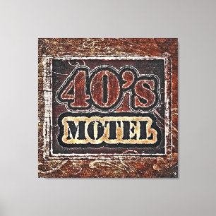 Vintage 40's Motel - Lienzo envuelto