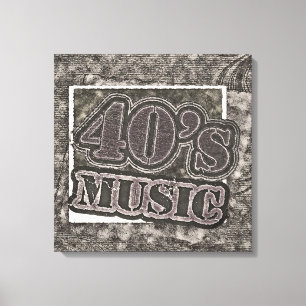 Vintage 40's Music - Lienzo envuelto