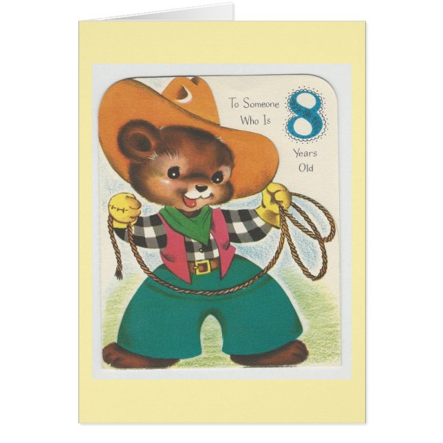 Vintage 8 Años Feliz Cumpleaños (Frente)