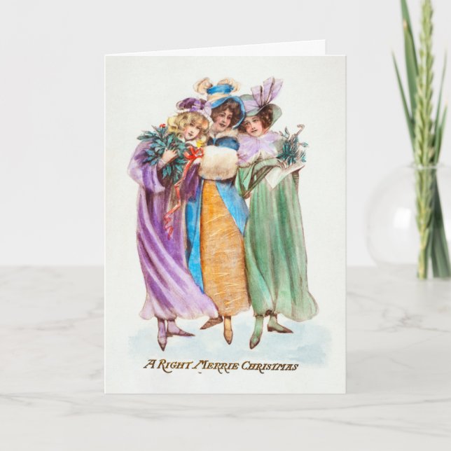 Vintage A Right Merrie Navidad Mujer (Anverso)
