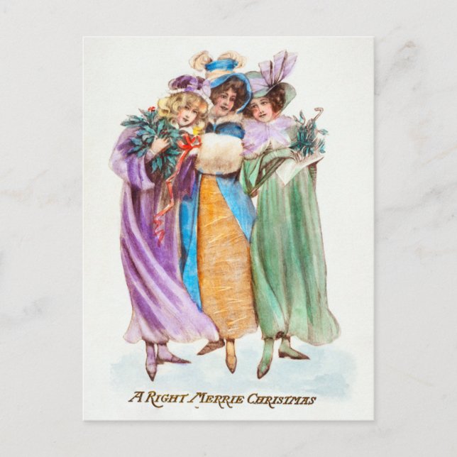 Vintage A Right Merrie Navidad Mujer (Anverso)