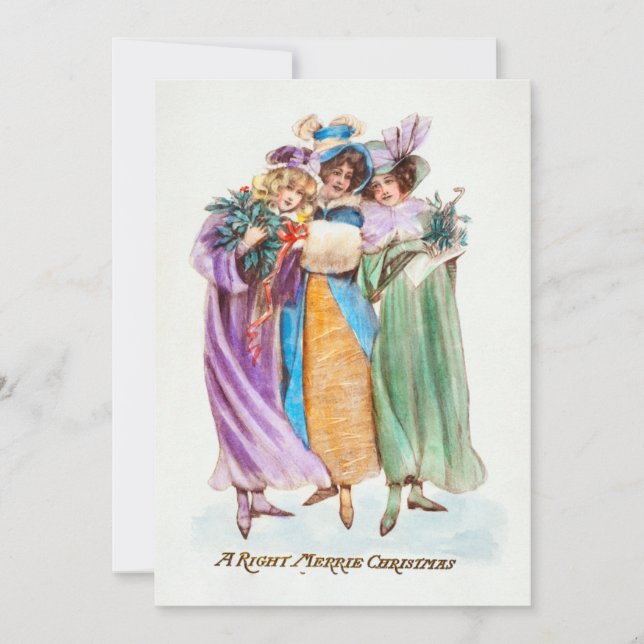 Vintage A Right Merrie Navidad Mujer (Anverso)