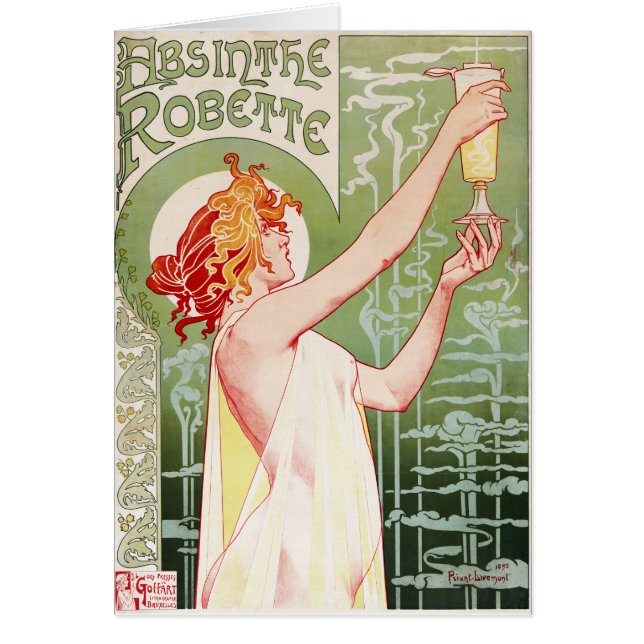 Vintage Absinthe Robette y Art Nouveau (Frente)