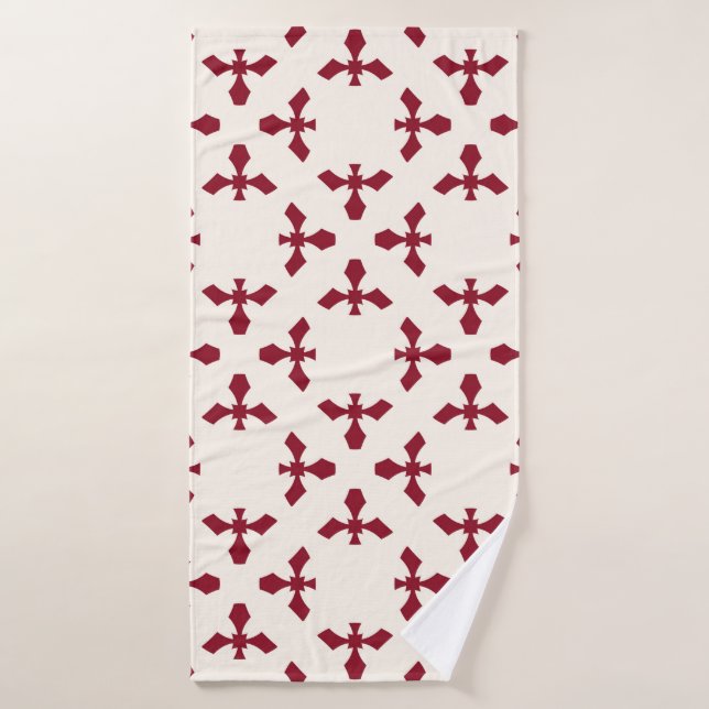 Vintage abstract geometric floral pattern. Seamles (Toalla de baño)