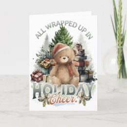 Vintage All WrapUp Holiday Navidad Card