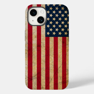 Vintage American Flag Apple iPhone 14 Funda