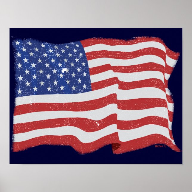 Vintage American Flag Posters (Frente)
