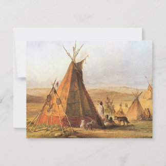 Vintage American West, tepes on Plain por Bodmer