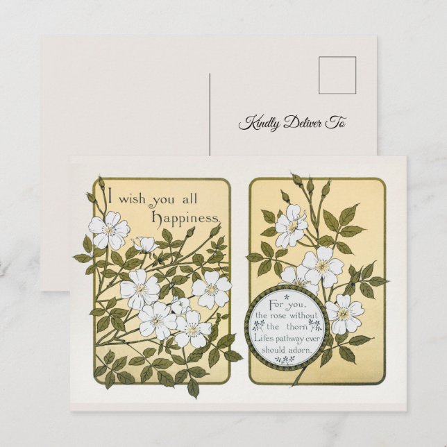 Vintage Año Nuevo Y Saludos De Navidad (Anverso / Reverso)