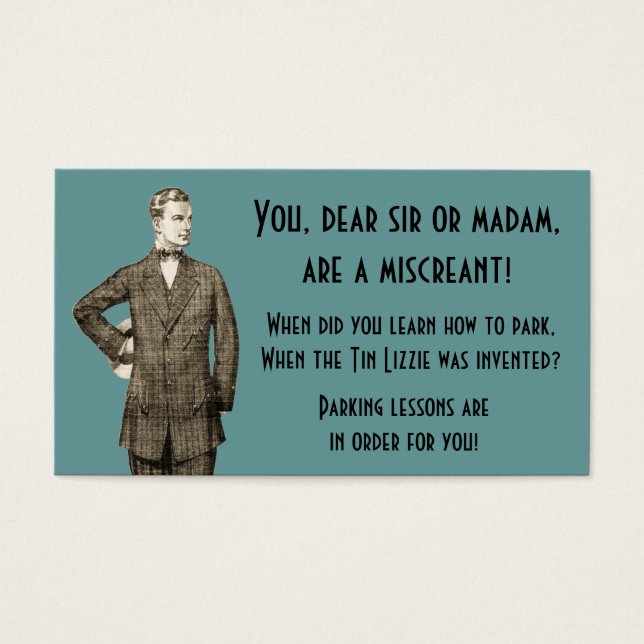 Vintage Aprenda A Estacionar (Frente)