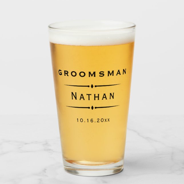 Vintage Art Deco Groomsman (Anverso (lleno))