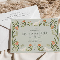 Vintage Art Deco Guardar la tarjeta de fecha