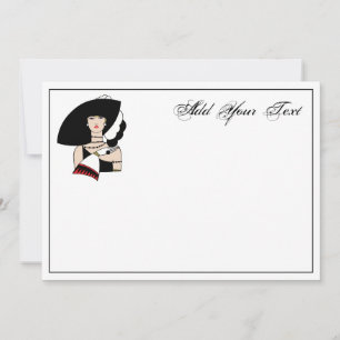 Vintage Art Deco Mujer con guantes Gorras