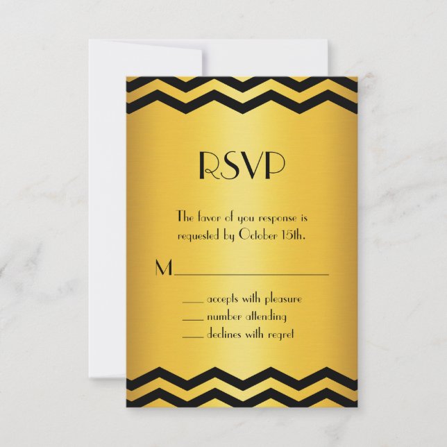 Vintage Art Deco RSVP (Anverso)