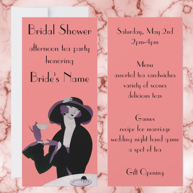 Vintage Art Deco Tea Tea Bridal Shower Fiesta (Subido por el creador)