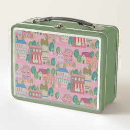 Vintage Art Lunch Box Green