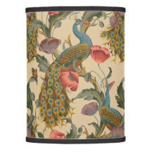 Vintage Art Nouveau 1890 Patrón pavo real