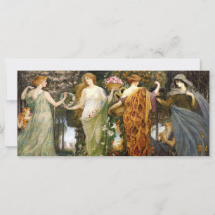 Vintage Art Nouveau 4 temporadas de Walter Crane