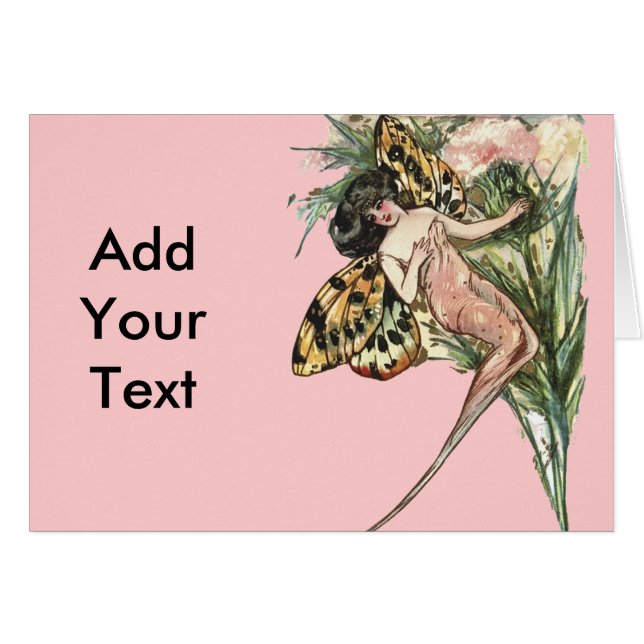 Vintage Art Nouveau Butterfly (Anverso (Horizontal))