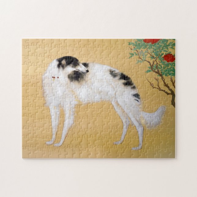 Vintage Asian Borzoi Art Puzzle (Horizontal)