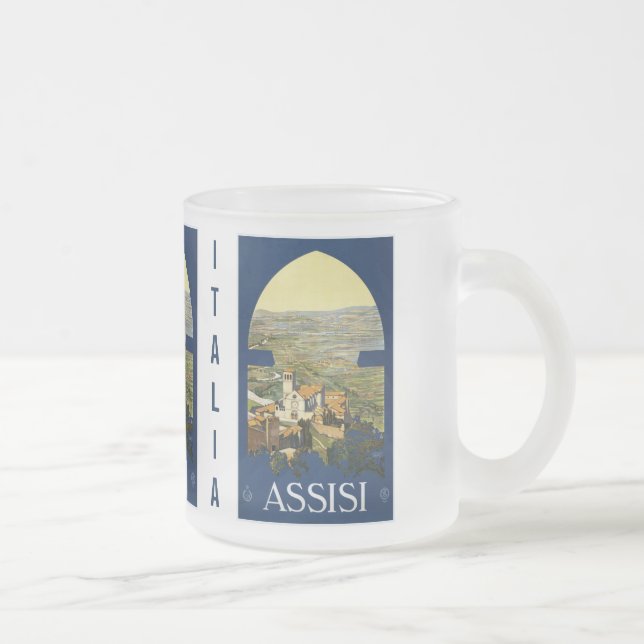 Vintage Assisi personalizado tazas (Derecha)