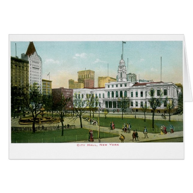 Vintage "ayuntamiento" Nueva York (Anverso (Horizontal))