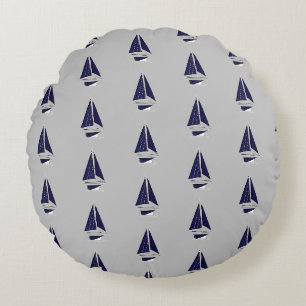 Vintage azul marino de la Marina Almohada