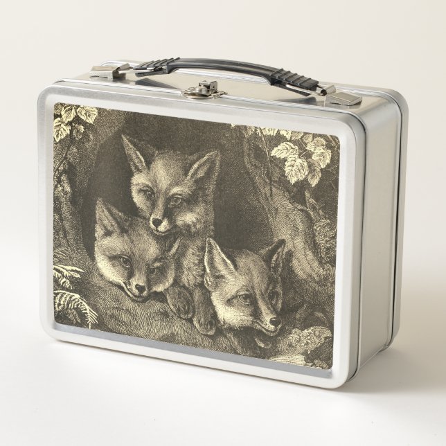 Vintage baby fox woodland (Anverso)