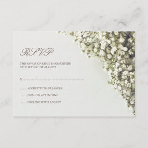 Vintage Baby's Breath Wedding RSVP