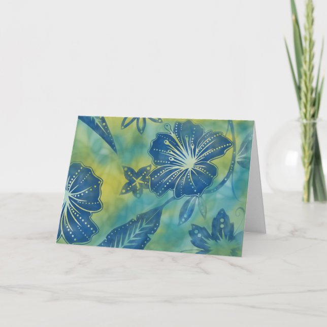 Vintage Balinese Batik Tarjeta de felicitación (Anverso)