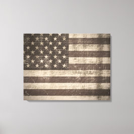 Vintage Bandera Americana Lienzo envuelto