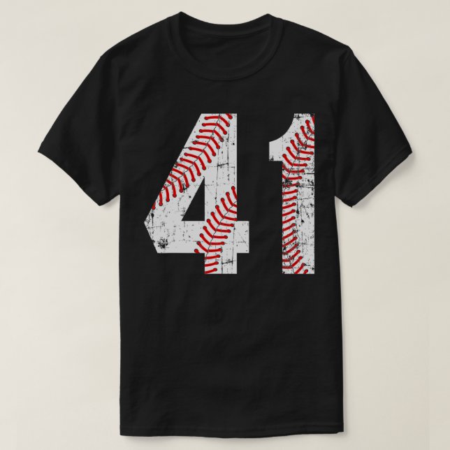 Vintage Baseball 41 Jersey Number (Diseño del anverso)
