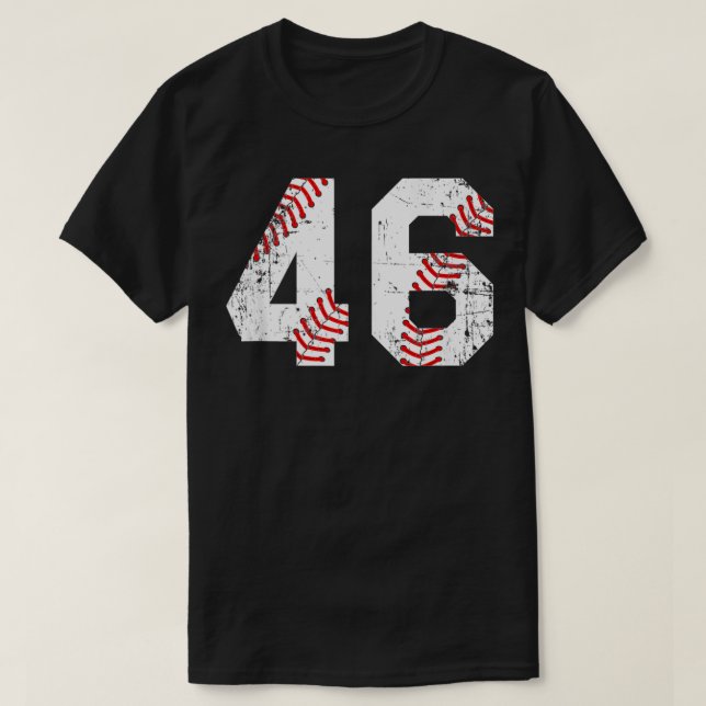 Vintage Baseball 46 Jersey Number (Diseño del anverso)