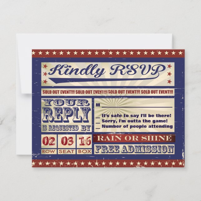 VINTAGE BASEBALL Bar Mitzvah Invitación (Anverso)