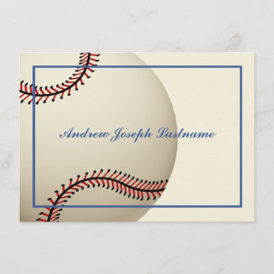 Vintage Baseball Gracias Tarjeta Flat
